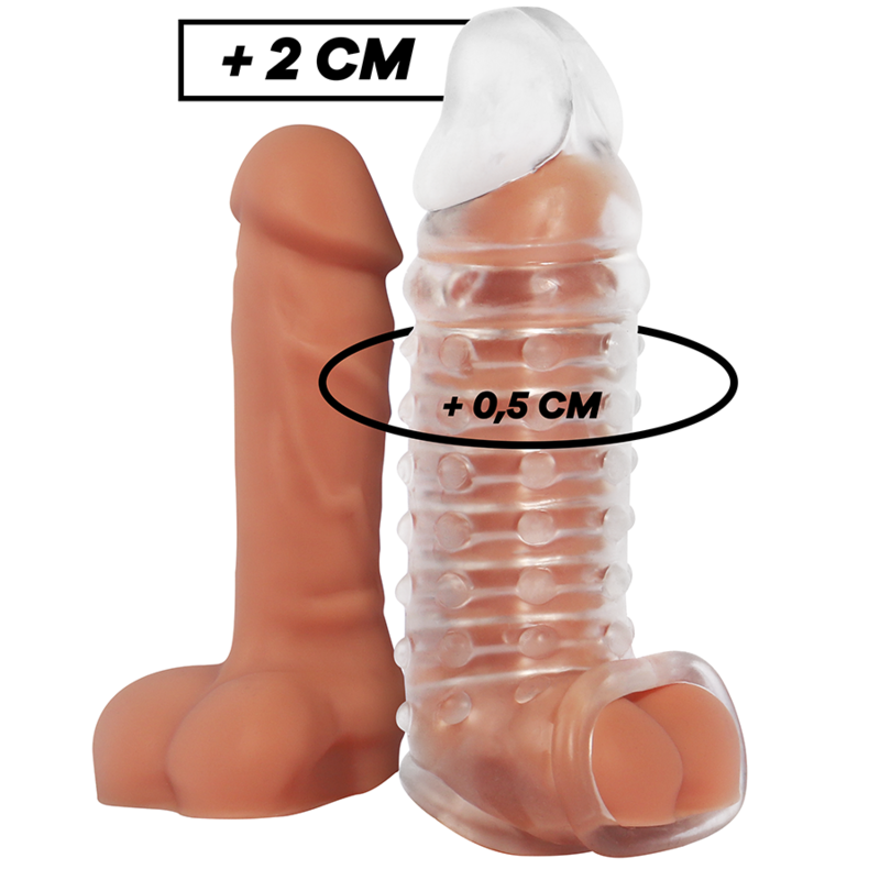 VIRILXL - EXTENSION Y FUNDA DE PENE V11 TRANSPARENTE