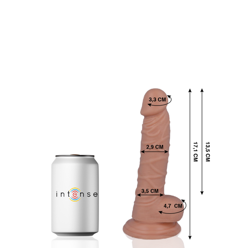 MR INTENSE - 7 PENE REALÍSTICO 17.1 CM -O- 2.9 CM
