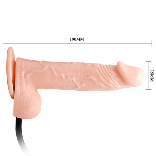BAILE - INFLATABLE DILDO HINCHABLE REALÍSTICO CON VENTOSA 15 CM