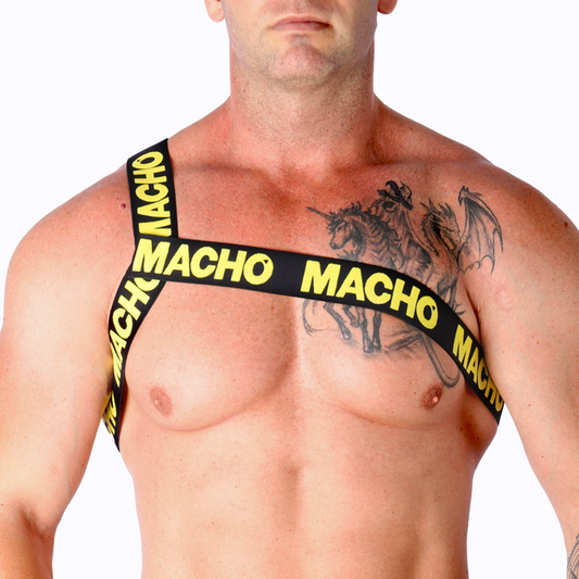 MACHO - ARNÉS ROMANO BLANCO S/M