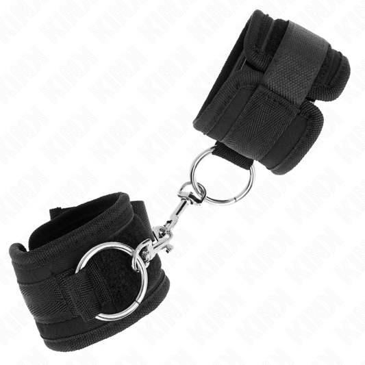 KINK - MUÑEQUERAS NEGRO AJUSTABLE 18-35 CM X 6 CM