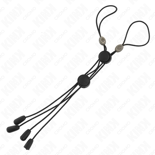 KINK - PINZAS PARA PEZONES DETALLE NEGRO CON ELÁSTICO NEGRO