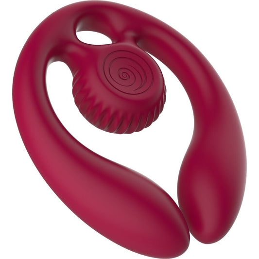 SNAIL VIBE - GIZI DÚO ESTIMULADOR DE PAREJAS CONTROL REMOTO BURDEOS