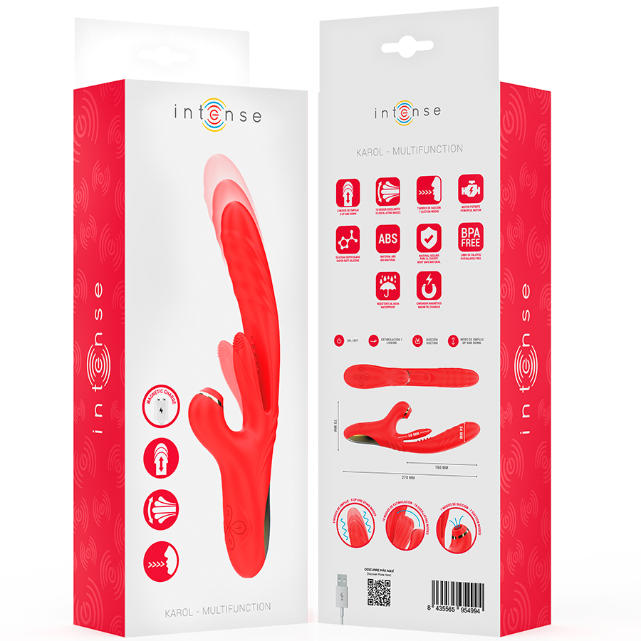 INTENSE - KAROL VIBRADOR MULTIFUNCIÓN EMPUJE & SUCCION & ESTIMULACIÓN