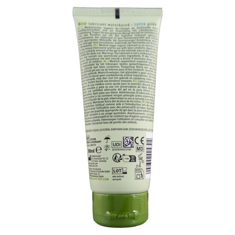 HOT - BIO LUBRICANT LUBRICANTE BIO BASE AGUA 100 ML