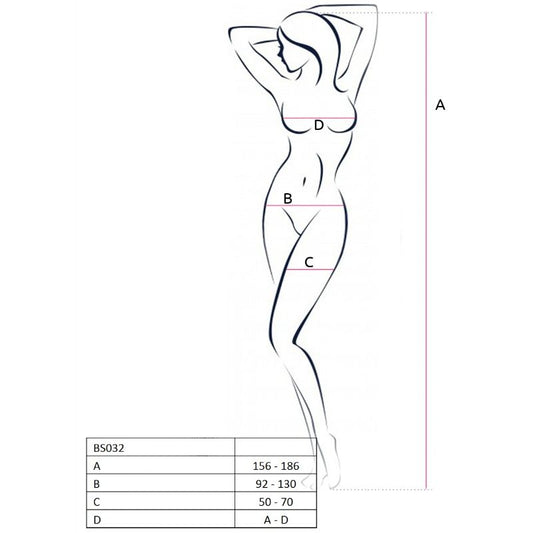 PASSION - WOMAN BS032 BODYSTOCKING ROJO TALLA ÚNICA