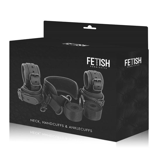 FETISH SUBMISSIVE - POSICIÓN MASTER CON 4 ESPOSAS CON FORRO DE NEOPRENO