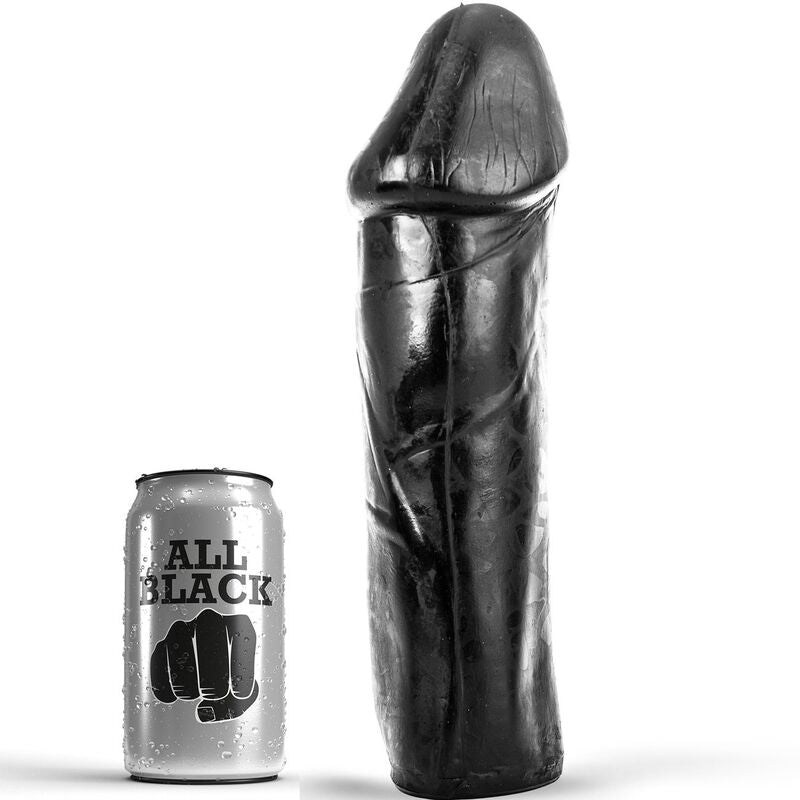 ALL BLACK - DONG 28 CM SIN TESTÍCULOS