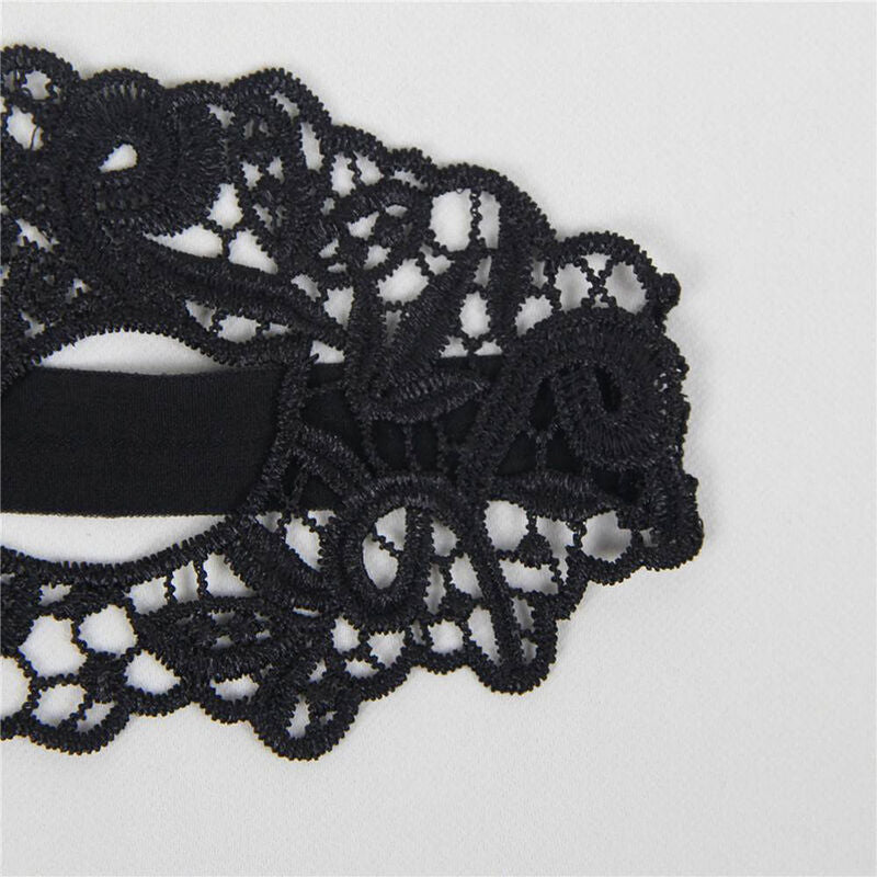 QUEEN LINGERIE - ANTIFAZ DE ENCAJE NEGRO