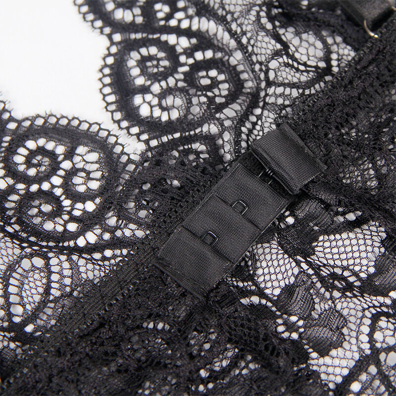 SUBBLIME - 953911 SET 3 PIEZAS ENCAJE Y SATEN NEGRO S/M