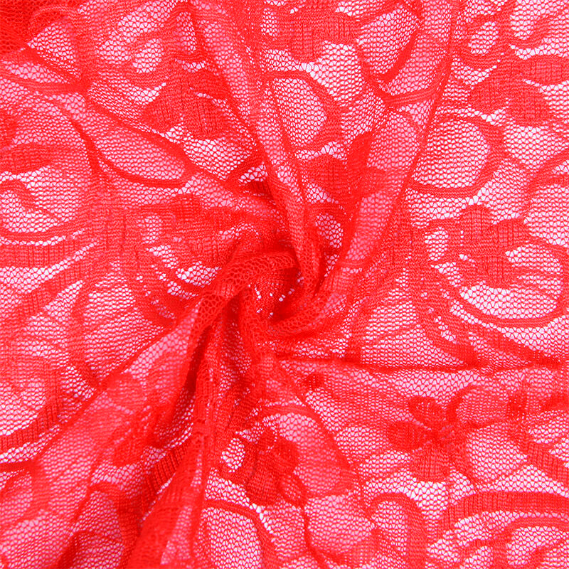 SUBBLIME - 954208 BABYDOLL DE ENCAJE CON TIRANTES AJUSTABLES ROJO S/M