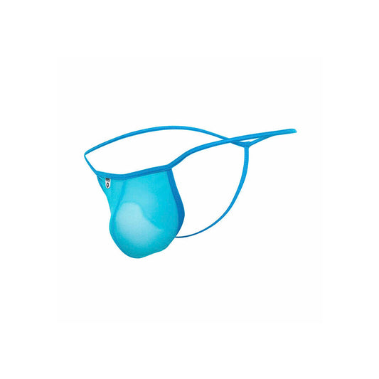 MOB - TANGA TRANSPARENTE CON FORMA DE T AQUA TALLA L/XL