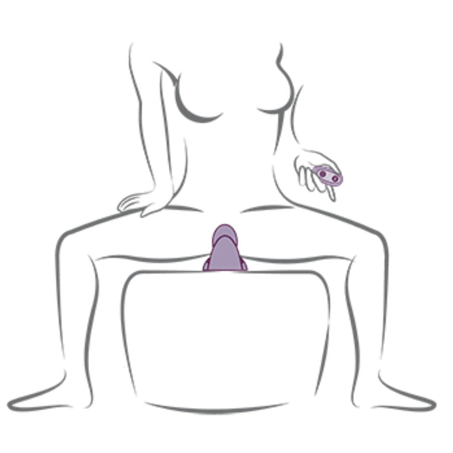 ROCKS- OFF - RUBY GLOW VIBRADOR SIT-ON MORADO