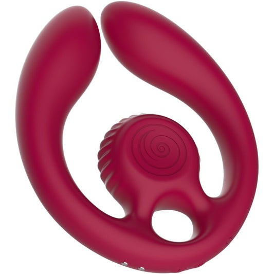 SNAIL VIBE - GIZI DÚO ESTIMULADOR DE PAREJAS CONTROL REMOTO BURDEOS