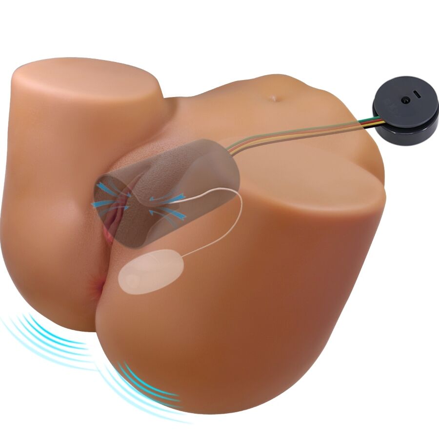 CRAZY BULL - WENDY TRASERO FEMENINO REALISTA VIBRADOR & SUCCIONADOR CON SONIDO 11 KG