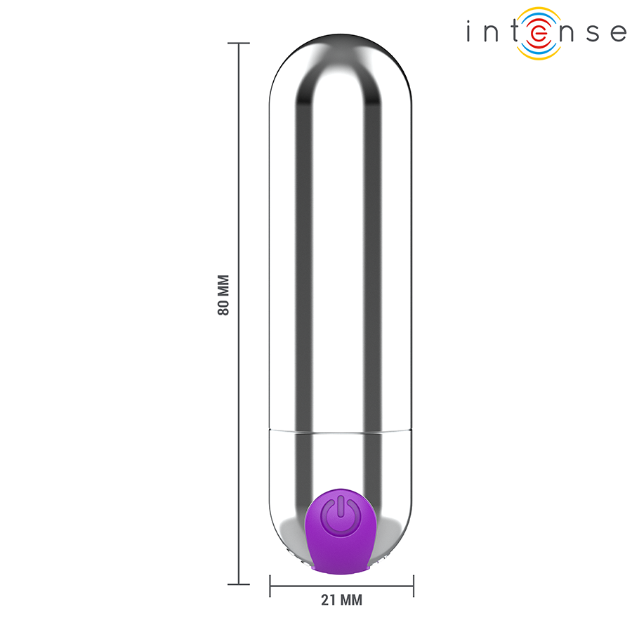 INTENSE - KAREN MINI BALA VIBRADORA 10 MODOS RECARGABLE NEGRO
