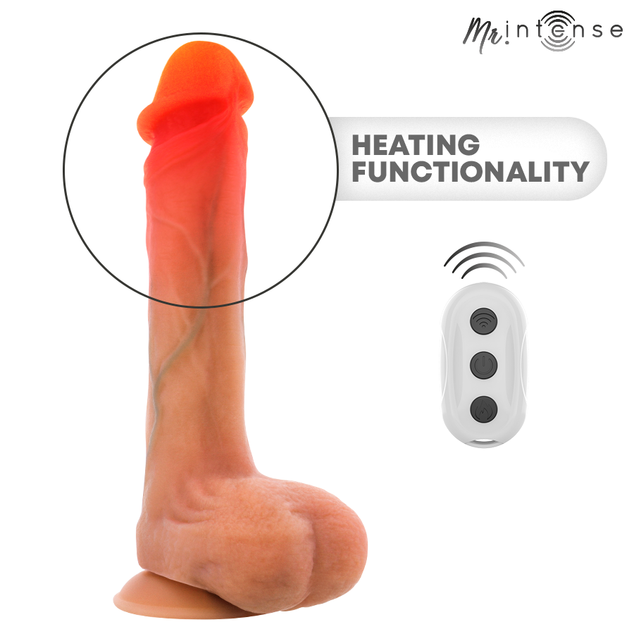 MR INTENSE - BRADLEY DILDO VIBRADOR CON EFECTO CALOR Y CONTROL REMOTO 21 CM -Ø- 4.2 CM