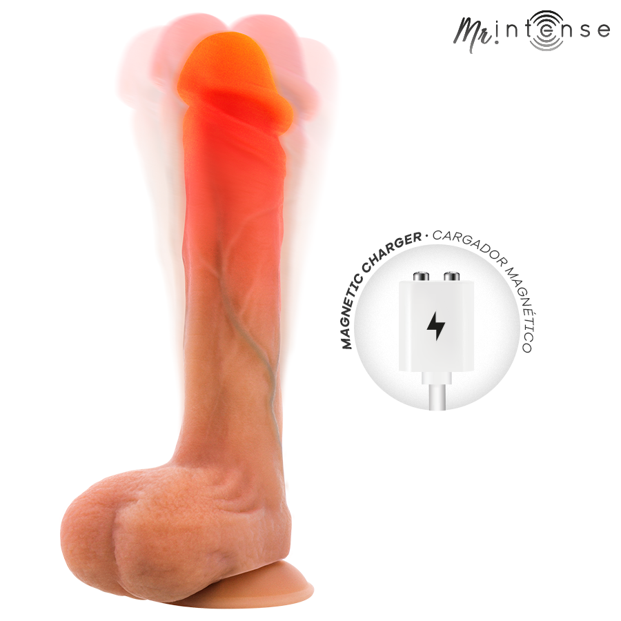 MR INTENSE - BRADLEY DILDO VIBRADOR CON EFECTO CALOR Y CONTROL REMOTO 21 CM -Ø- 4.2 CM