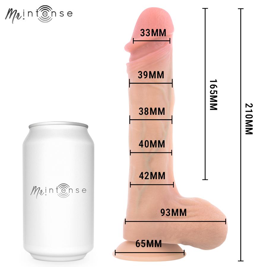 MR INTENSE - BRADLEY DILDO VIBRADOR CON EFECTO CALOR Y CONTROL REMOTO 21 CM -Ø- 4.2 CM