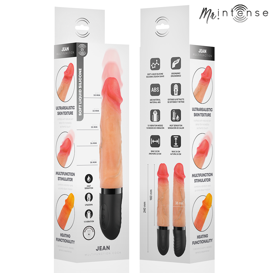 MR INTENSE - JEAN VIBRADOR UP&DOWN CON EFECTO CALOR 24 CM -Ø- 3.8 CM
