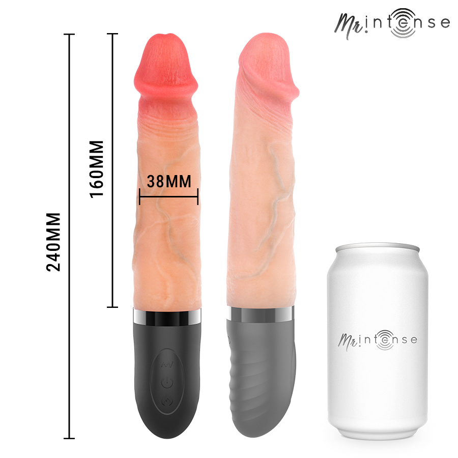 MR INTENSE - JEAN VIBRADOR UP&DOWN CON EFECTO CALOR 24 CM -Ø- 3.8 CM