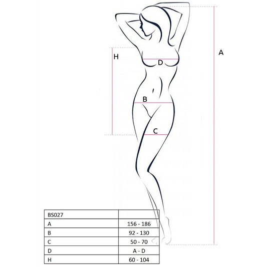 PASSION - WOMAN BS027 BODYSTOCKING ESTILO VESTIDO ROJO TALLA ÚNICA