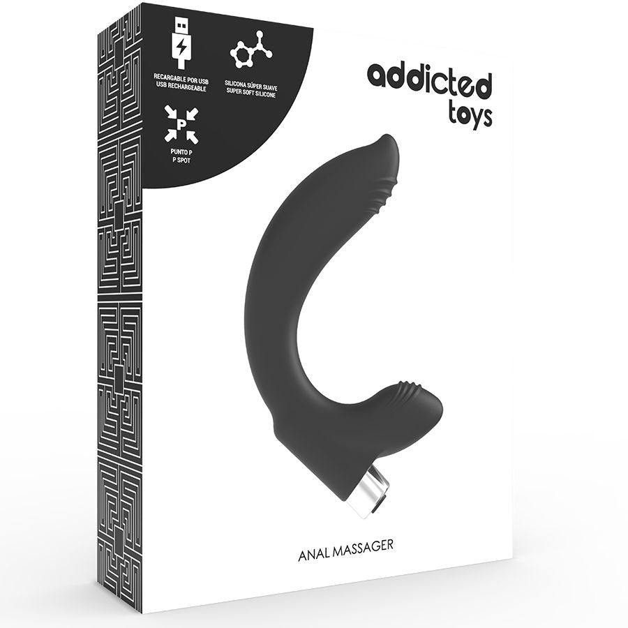 ADDICTED TOYS - VIBRADOR PROSTÁTICO RECARGABLE MODEL 7 - NEGRO