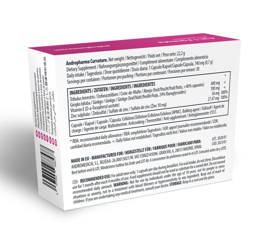 Andropharma Curvature – Complemento alimenticio para el bienestar masculino