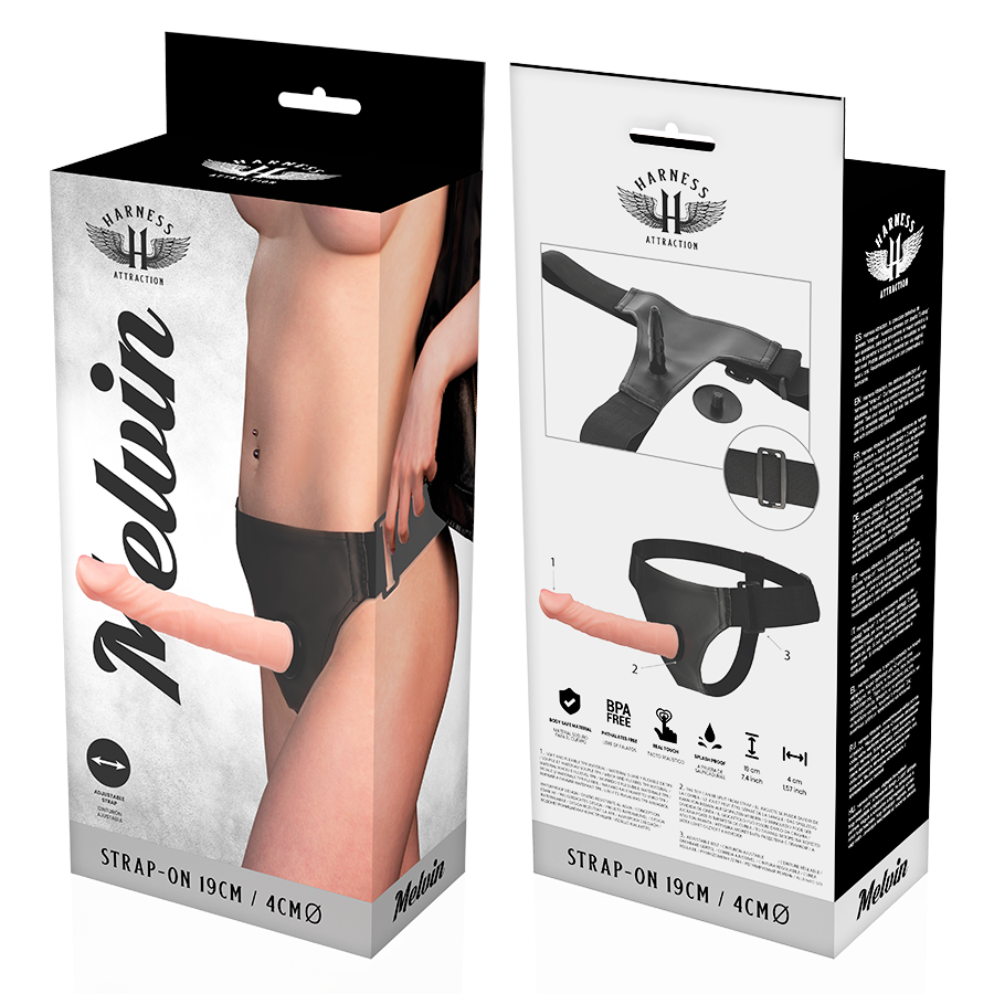 HARNESS ATTRACTION - ARNÉS  MELVIN FLESH 19 CM -O- 4 CM