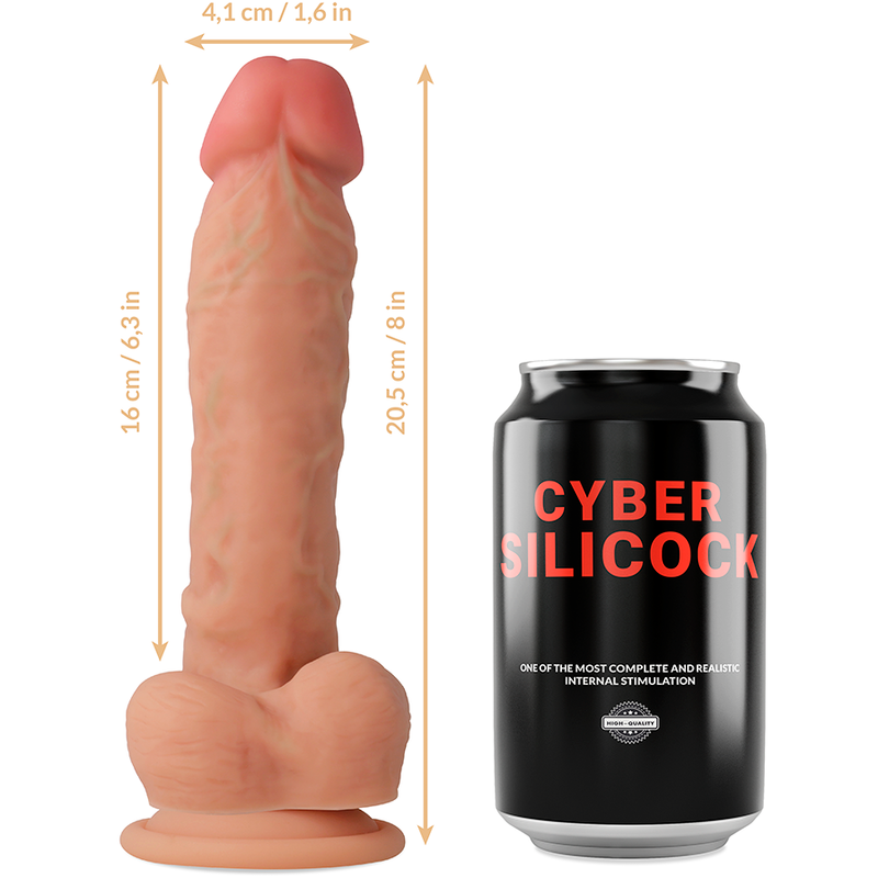 CYBER SILICOCK - ARNÉS SILICONA LÍQUIDA MAGNUS 20.5 CM -O- 4.1 CM